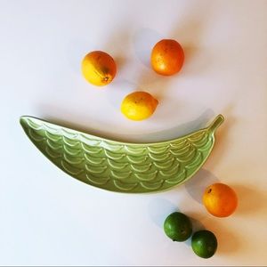 Jonathan Adler Green Ceramic Banana Tray